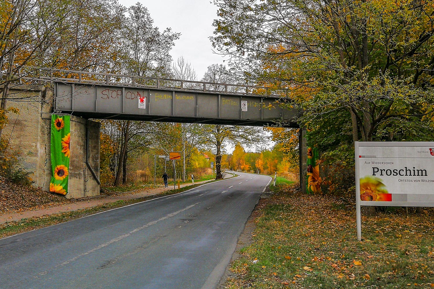 Zerstörte Blümchnebrücke am 1. November 2018